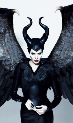 Das Maleficente, Angelina Jolie Wallpaper 240x400