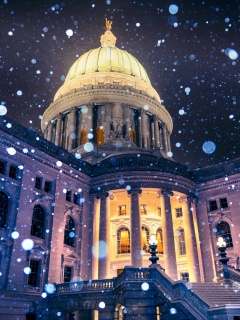 Das Madison, Wisconsin State Capitol Wallpaper 240x320