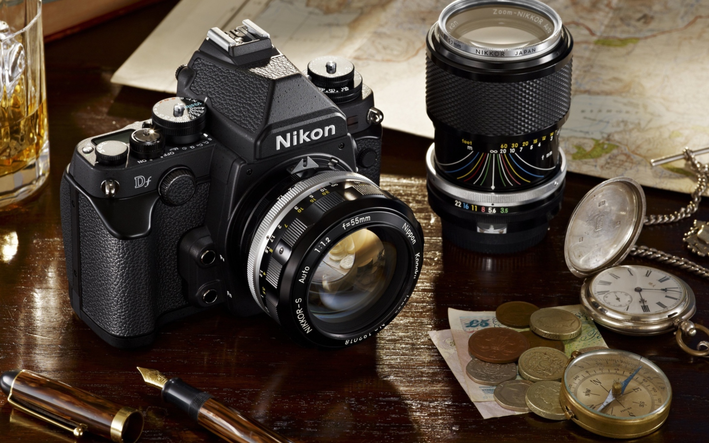 Das Nikon Camera And Lens Wallpaper 1440x900