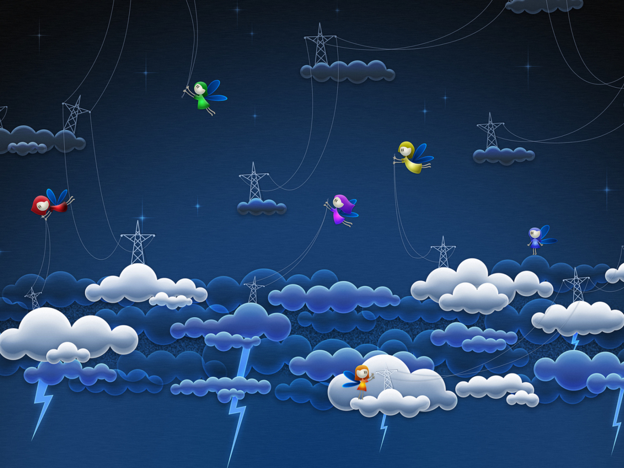 Screenshot №1 pro téma Funny Angels In Sky 1280x960