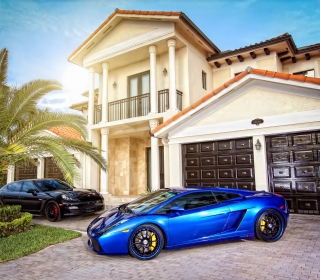 Mansion, Luxury Cars - Obrázkek zdarma pro 128x128