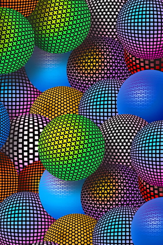 Screenshot №1 pro téma 3D Neon Balls 320x480