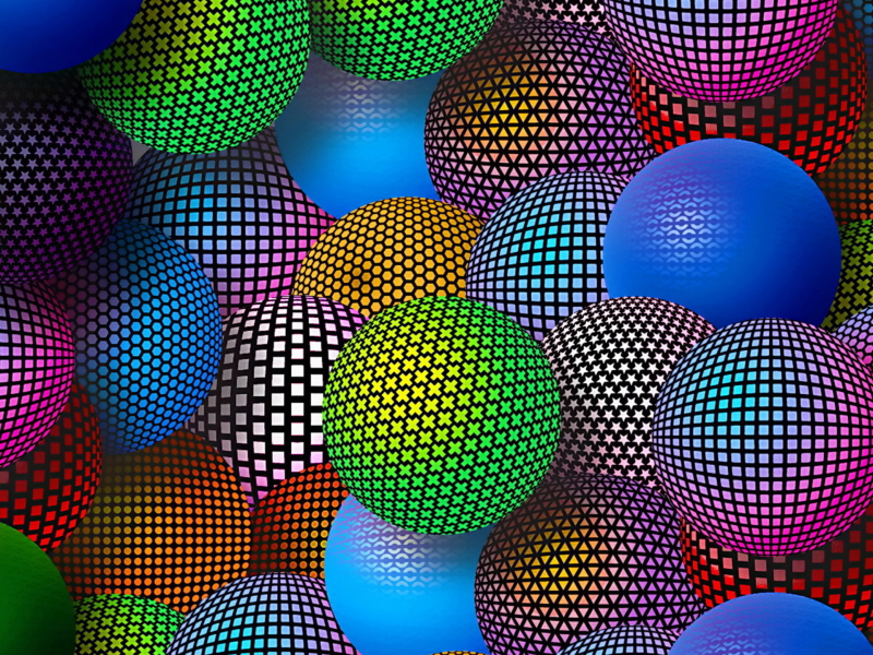 3D Neon Balls screenshot #1 800x600