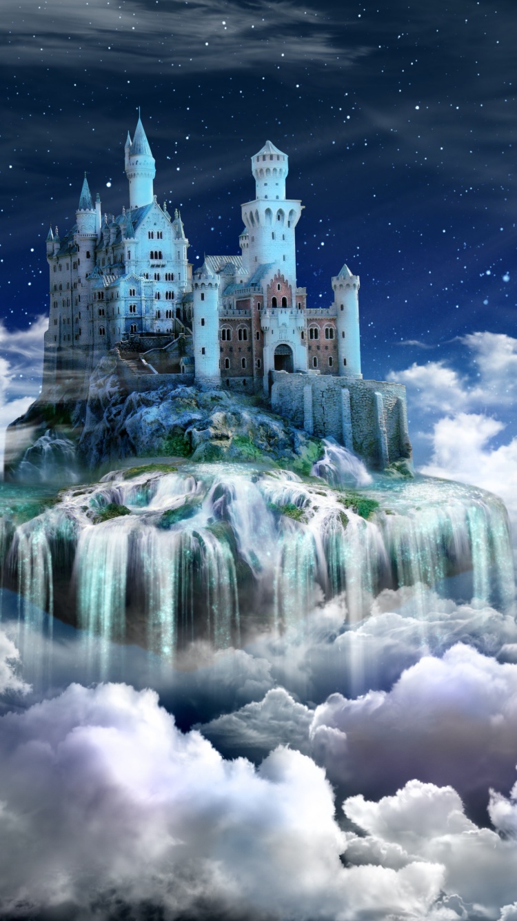Das Castle on Clouds Wallpaper 750x1334