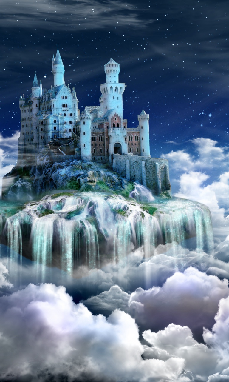 Das Castle on Clouds Wallpaper 768x1280