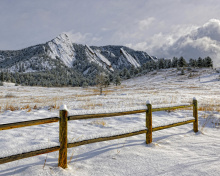 Screenshot №1 pro téma Chataqua Snow, Boulder Flatirons, Colorado 220x176