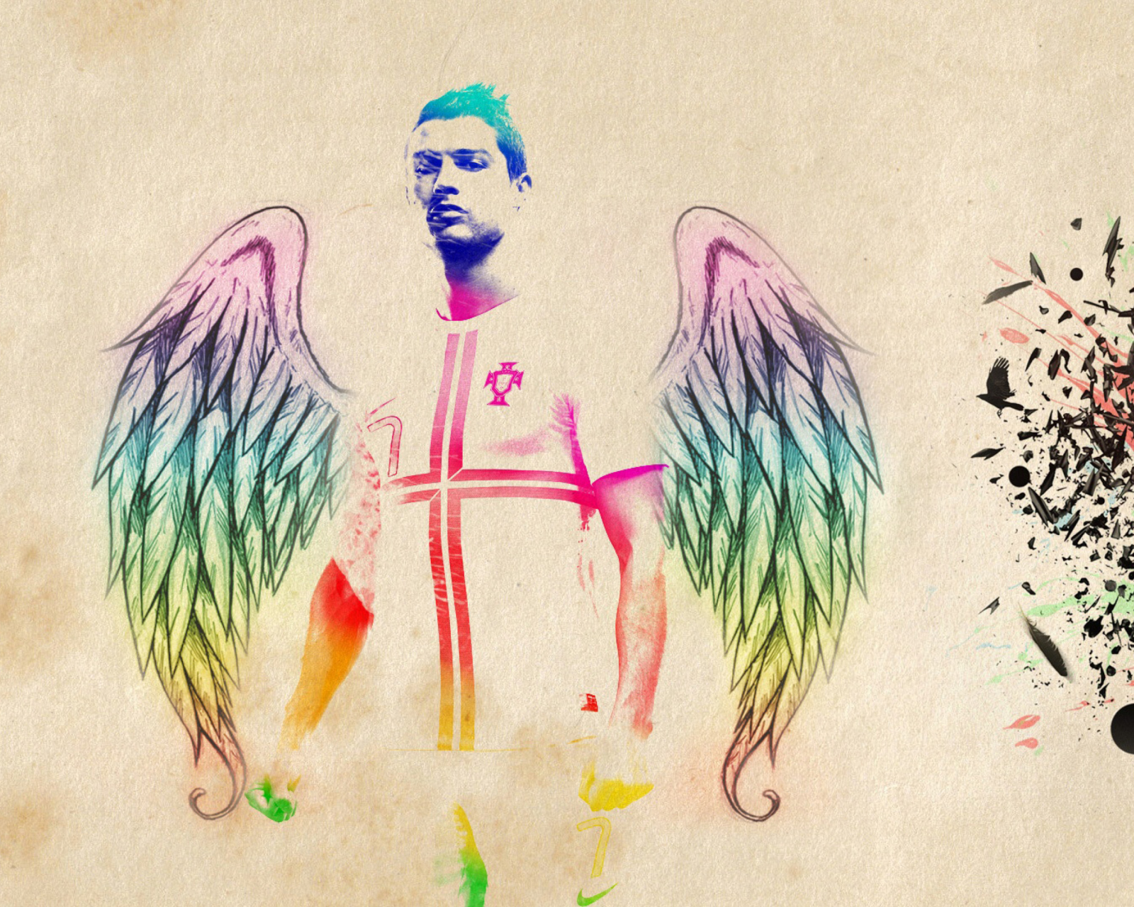 Das Cristiano Ronaldo Angel Wallpaper 1600x1280