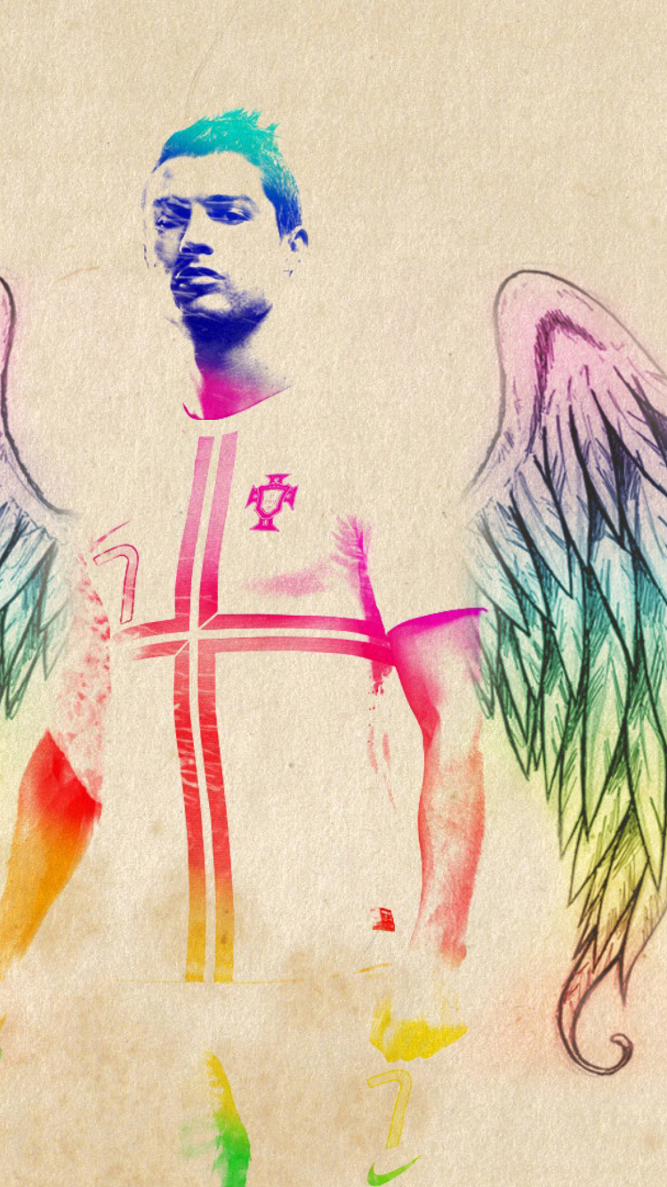 Cristiano Ronaldo Angel wallpaper 750x1334