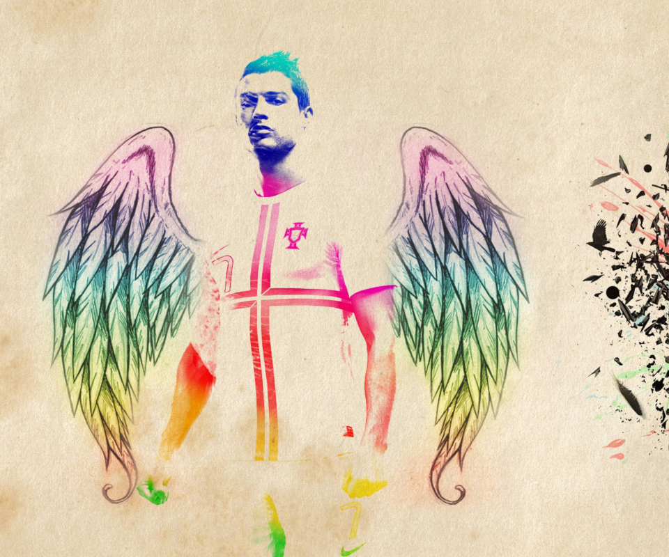 Das Cristiano Ronaldo Angel Wallpaper 960x800