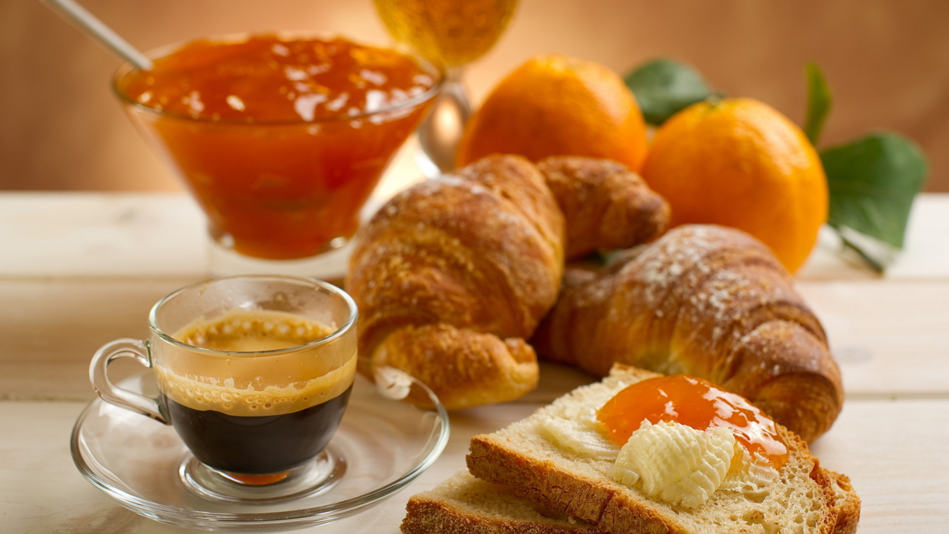 Sfondi Continental Breakfast 1366x768