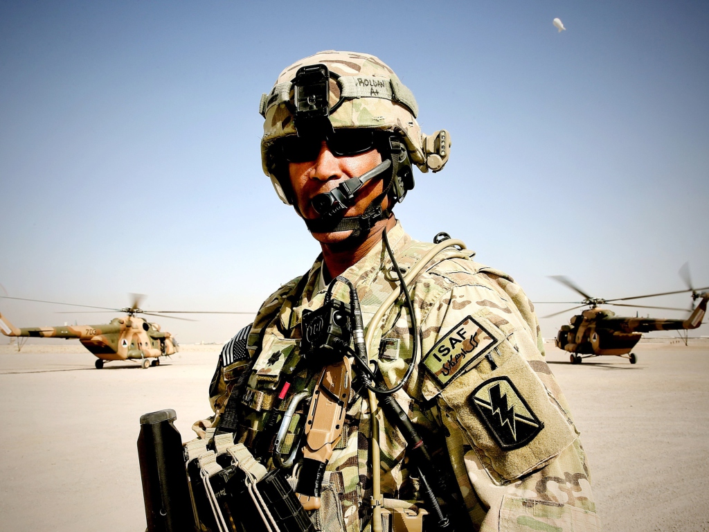 Fondo de pantalla Afghanistan Soldier 1024x768