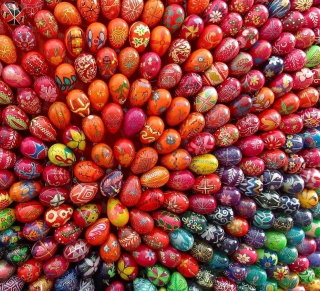 Colorful Easter Eggs - Obrázkek zdarma pro 208x208