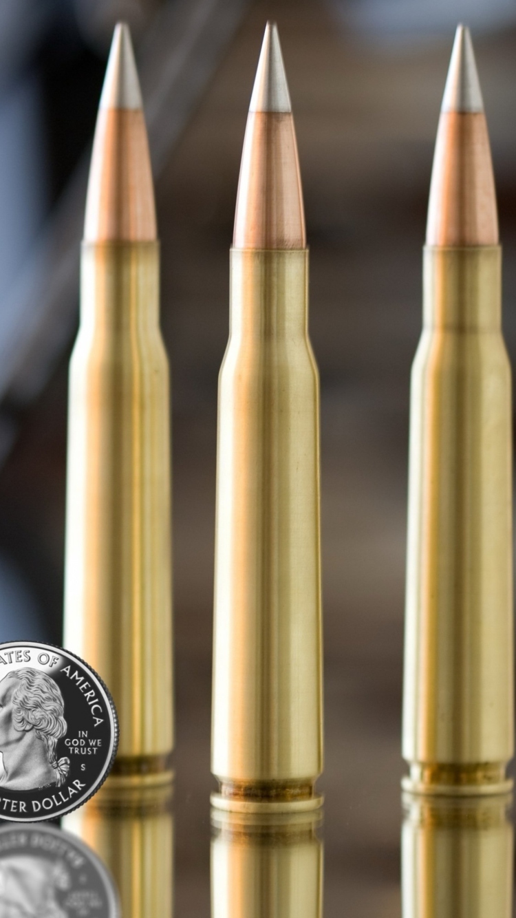 Sfondi Bullets And Quarter Dollar 750x1334