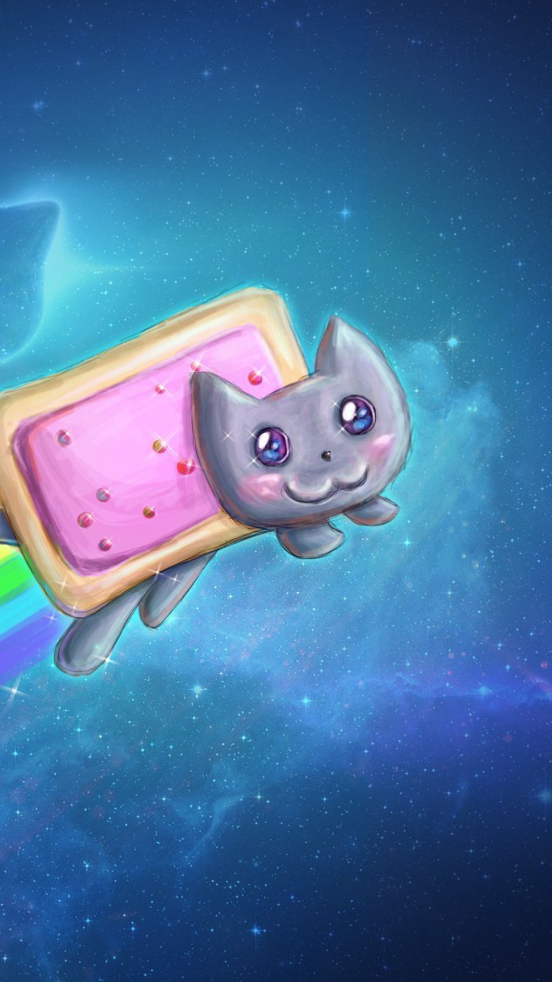 Das Space Rainbow Cat Wallpaper 1080x1920