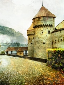 Chillon Castle in Montreux wallpaper 132x176