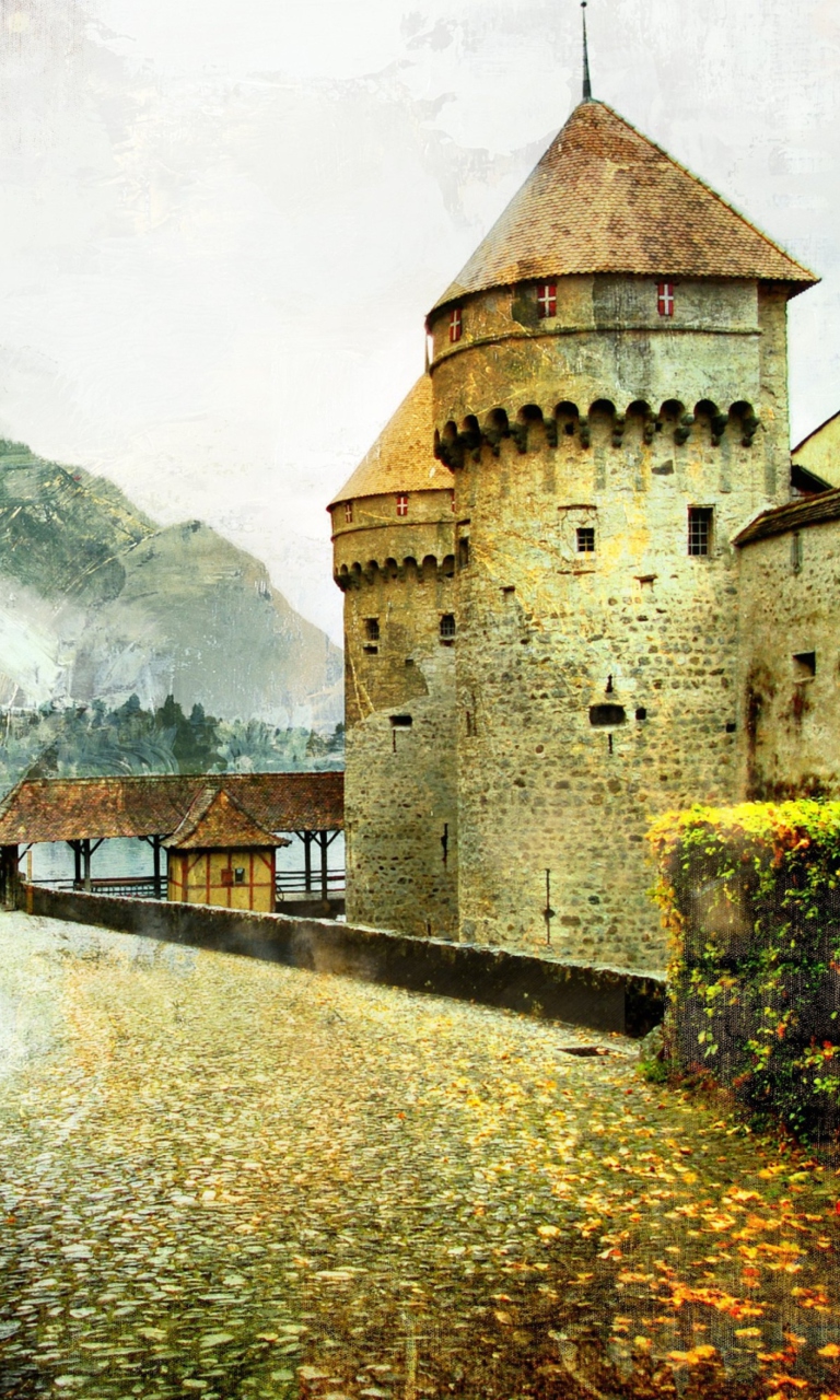 Fondo de pantalla Chillon Castle in Montreux 768x1280