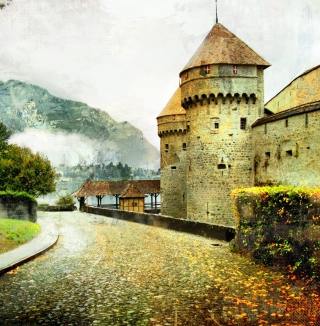 Chillon Castle in Montreux papel de parede para celular para iPad 3