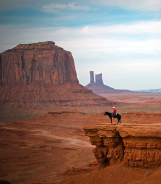 Horse Rider In Canyon - Obrázkek zdarma pro iPhone 4S