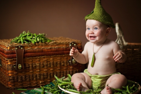 Screenshot №1 pro téma Happy Baby Green Peas 480x320