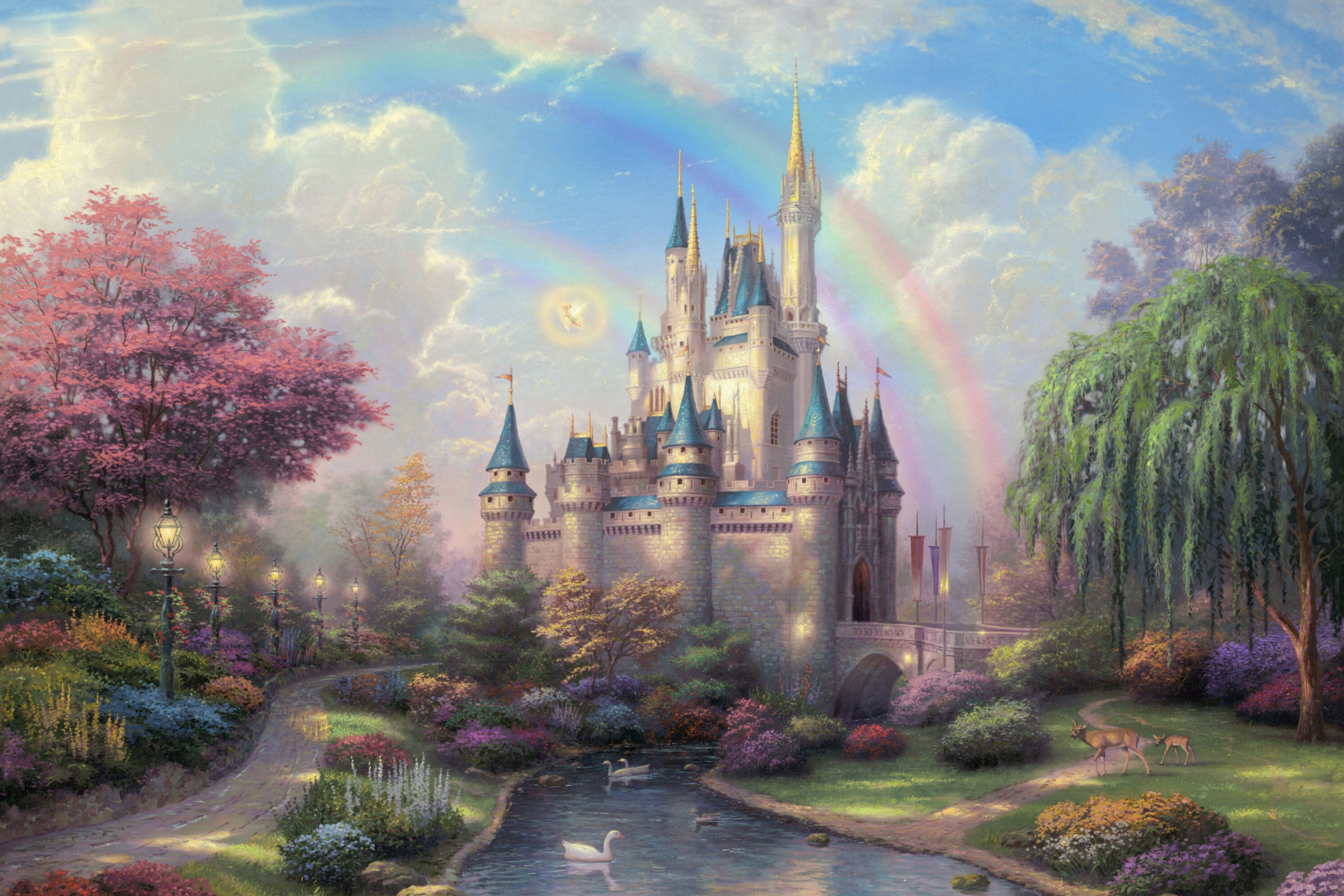 Screenshot №1 pro téma Cinderella Castle By Thomas Kinkade 2880x1920