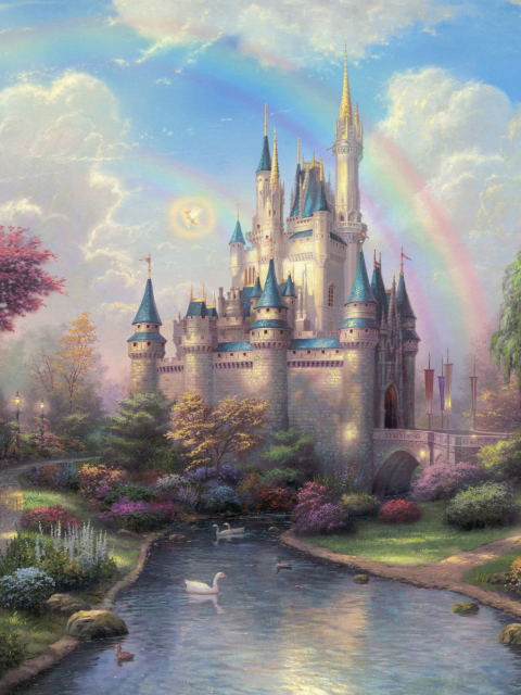 Screenshot №1 pro téma Cinderella Castle By Thomas Kinkade 480x640