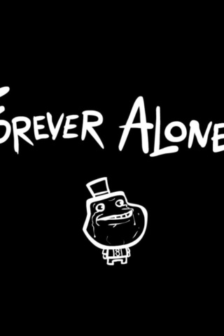 Das Forever Alone Meme Wallpaper 320x480
