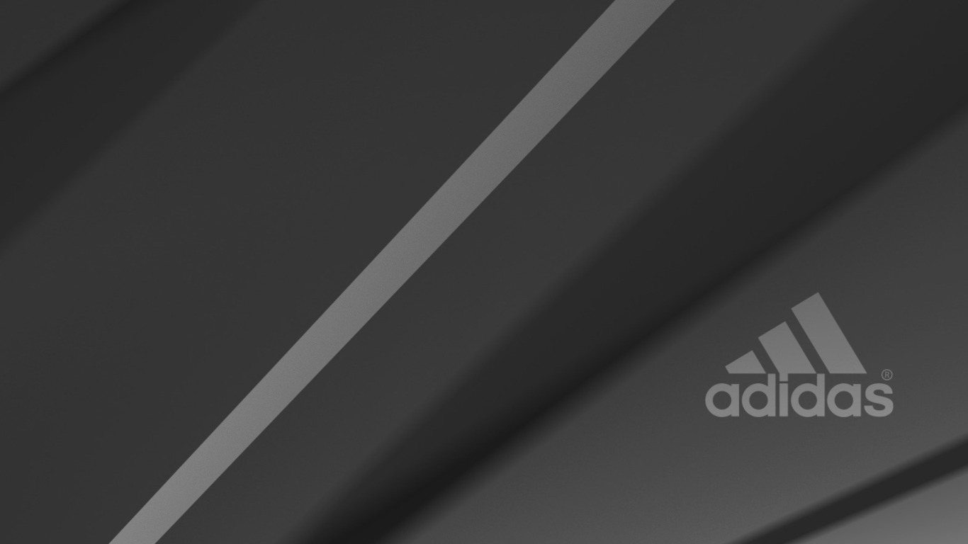 Fondo de pantalla Adidas Grey Logo 1366x768