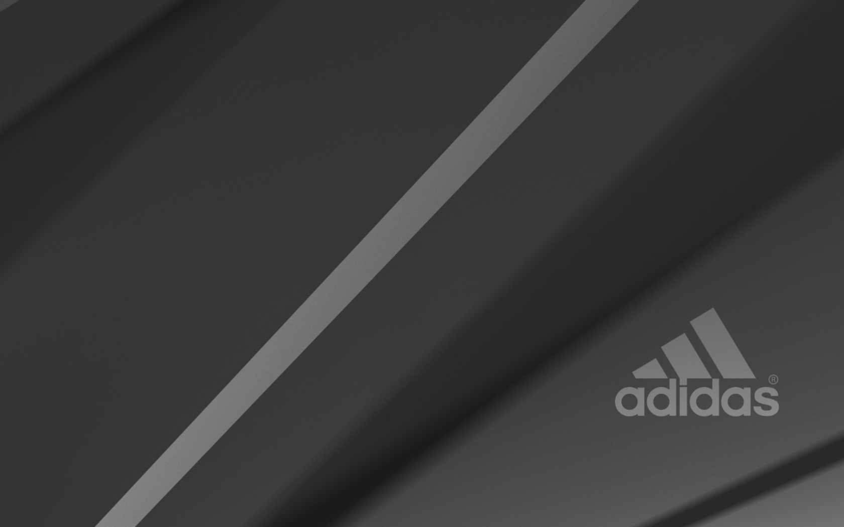 Обои Adidas Grey Logo 1680x1050