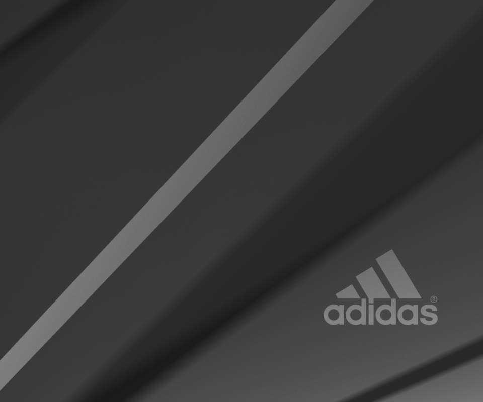 Обои Adidas Grey Logo 960x800