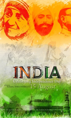 Das Independence Day India 15 August Wallpaper 240x400