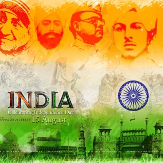 Independence Day India 15 August - Obrázkek zdarma pro iPad