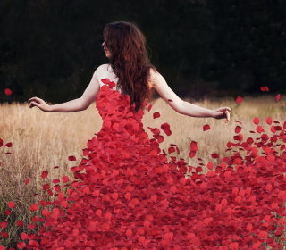 Red Petal Dress - Obrázkek zdarma pro iPad 2