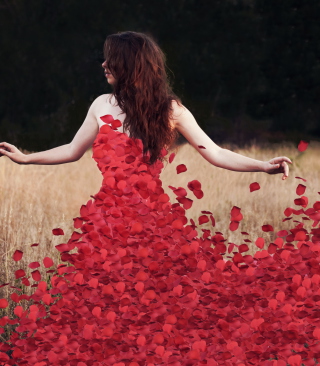 Red Petal Dress - Obrázkek zdarma pro 176x220