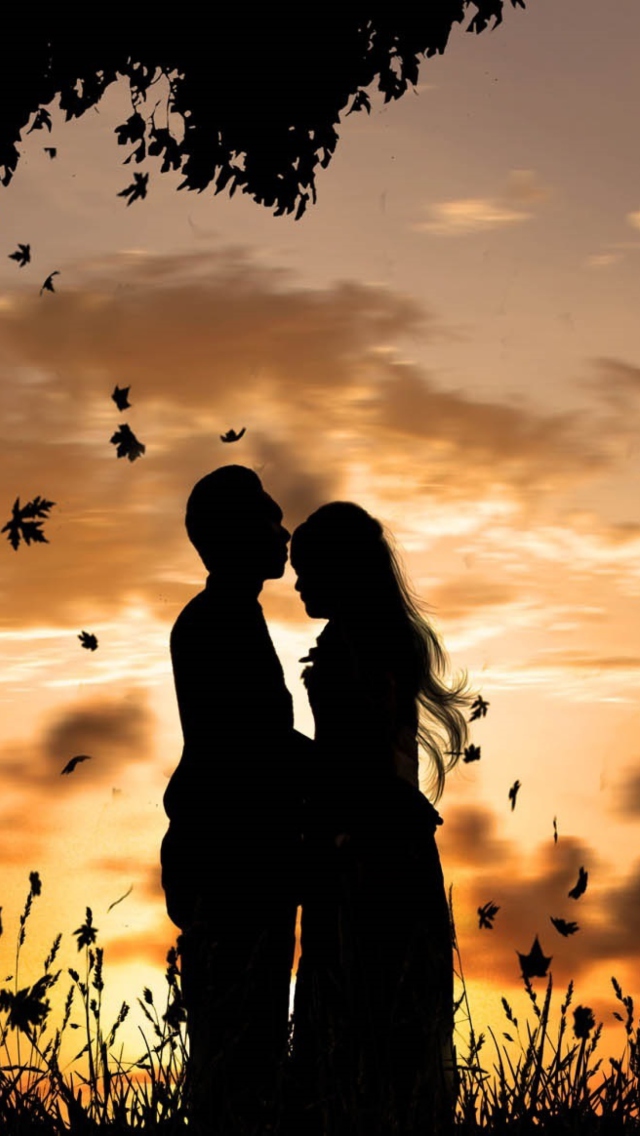 Romantic Silhouettes wallpaper 640x1136