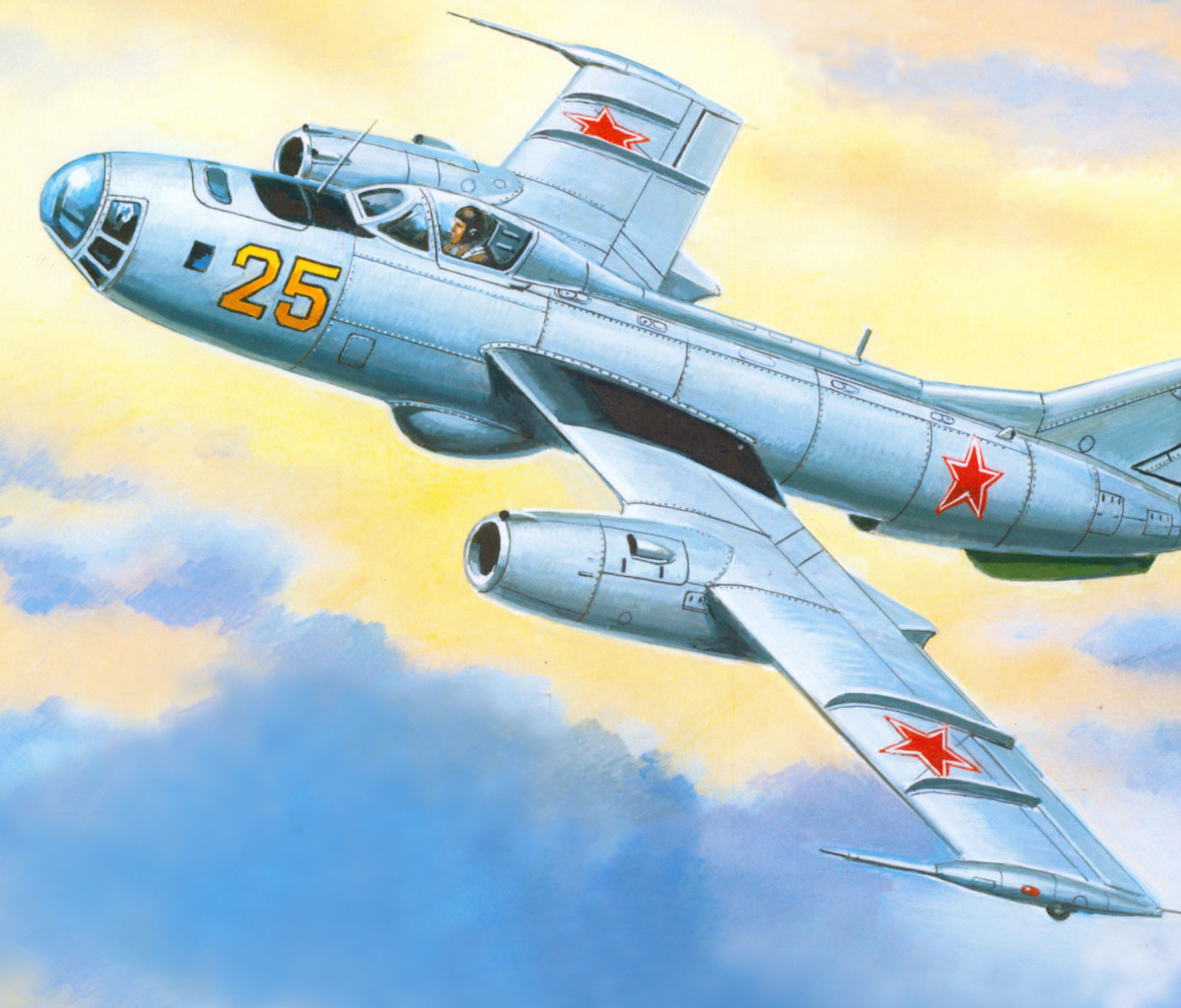 Das Yakovlev Yak 25 Soviet Union interceptor aircraft Wallpaper 1200x1024
