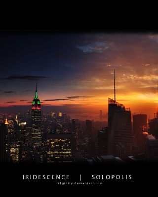 New York Empire State Panorama - Obrázkek zdarma pro 132x176