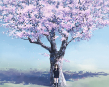 Screenshot №1 pro téma Girl And Sakura 220x176