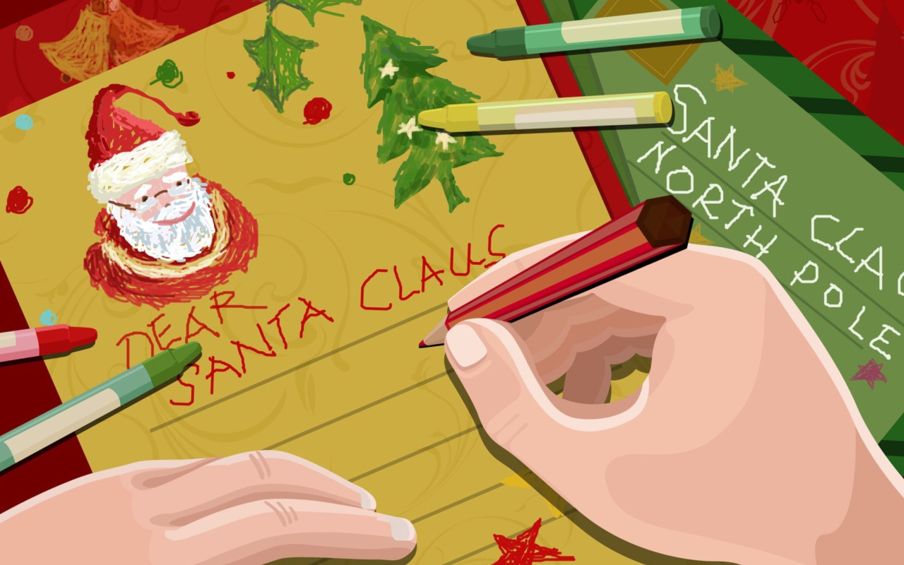 Das Letter For Santa Claus Wallpaper 1280x800