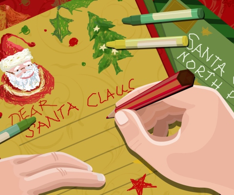 Letter For Santa Claus wallpaper 480x400