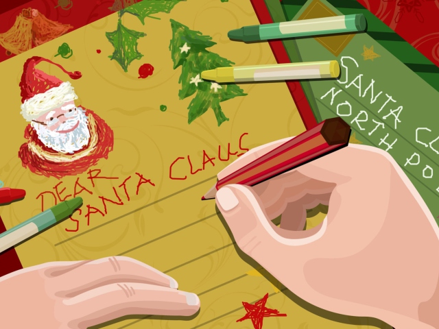 Das Letter For Santa Claus Wallpaper 640x480