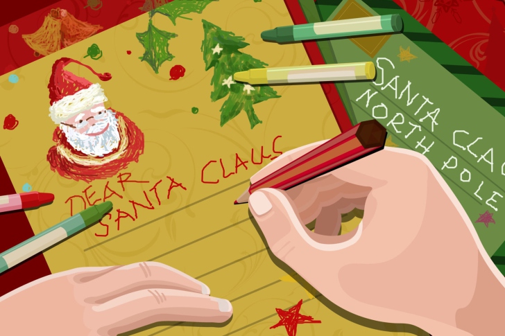 Das Letter For Santa Claus Wallpaper