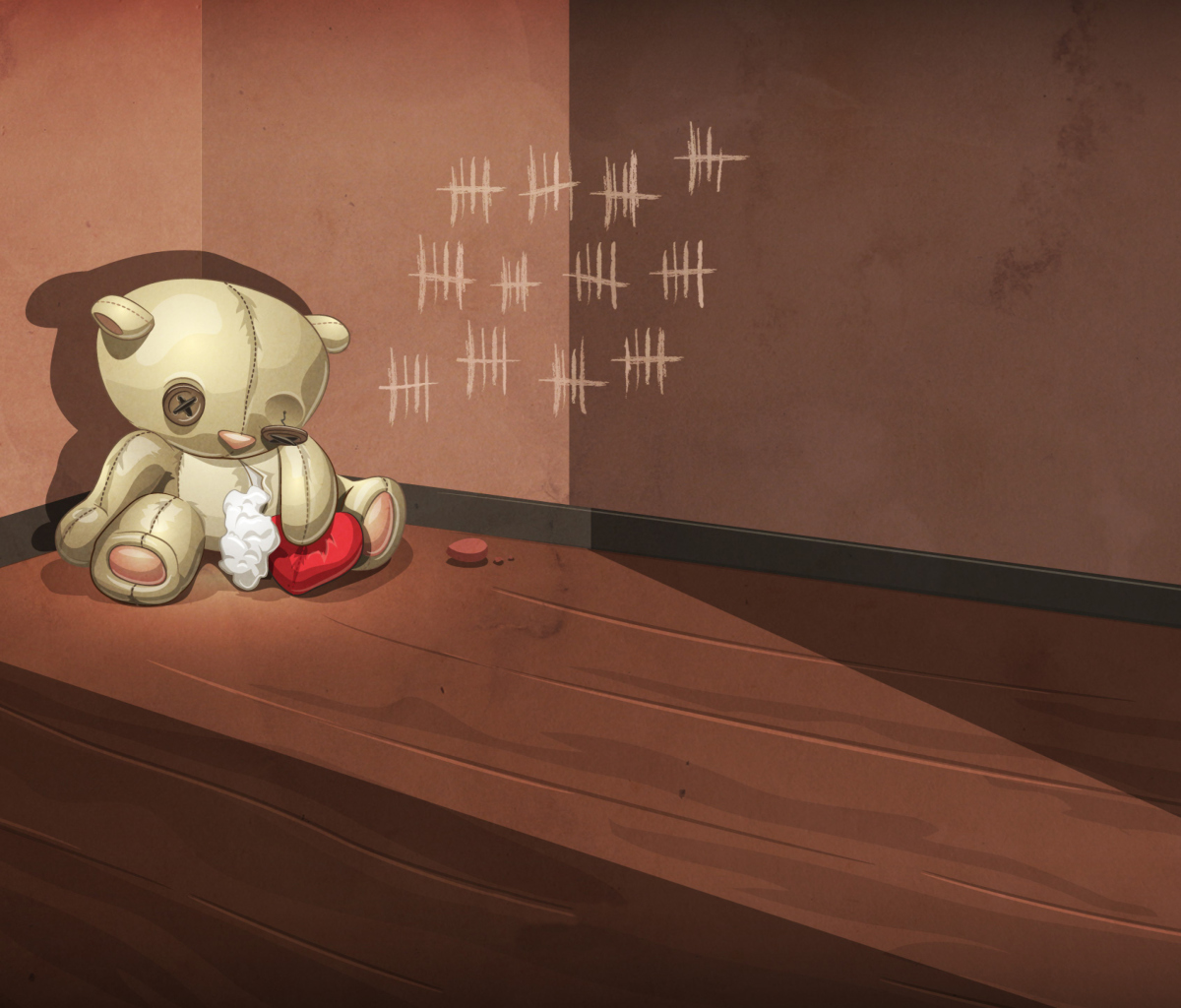 Poor Old Teddy With Broken Heart screenshot #1 1200x1024