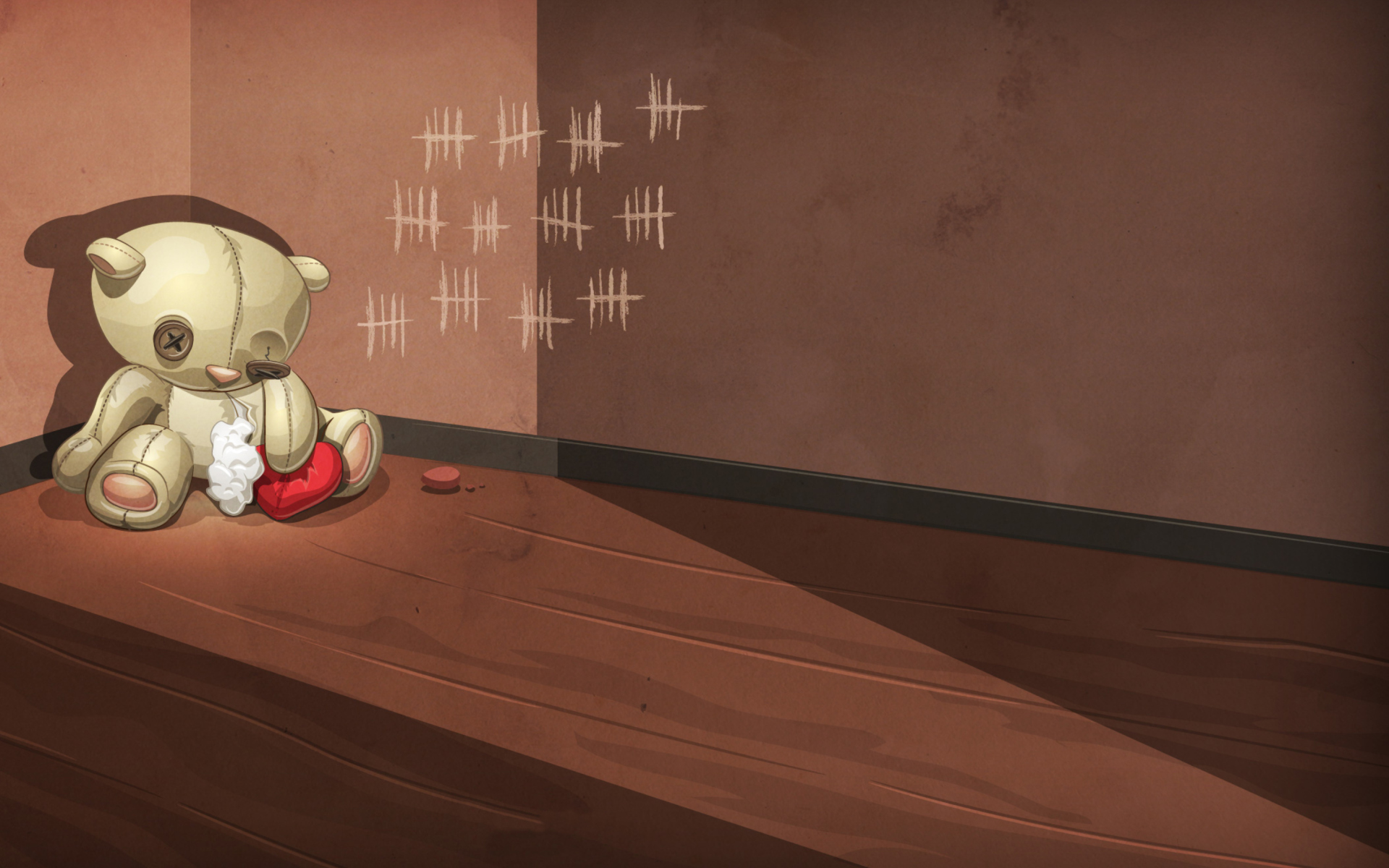 Poor Old Teddy With Broken Heart screenshot #1 1920x1200