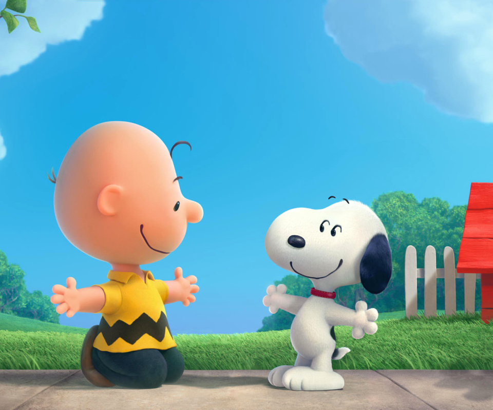 Обои The Peanuts Movie with Snoopy and Charlie Brown 960x800