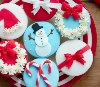 Kostenloses Christmas Cupcakes Wallpaper für iPad mini