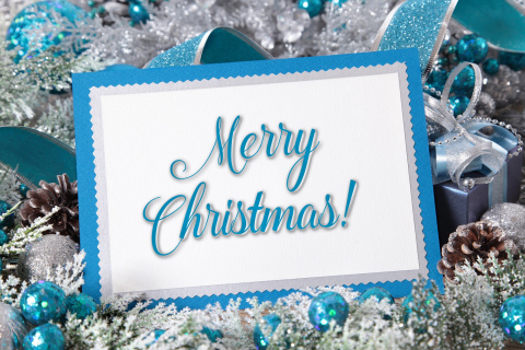 Sfondi Merry Christmas Card 480x320