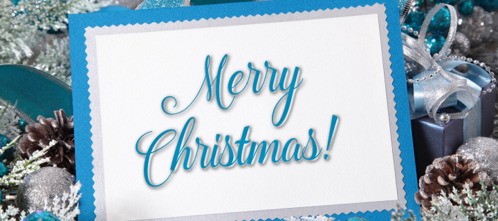 Sfondi Merry Christmas Card 720x320