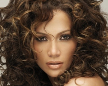 Sfondi Jennifer Lopez With Curly Hair 220x176