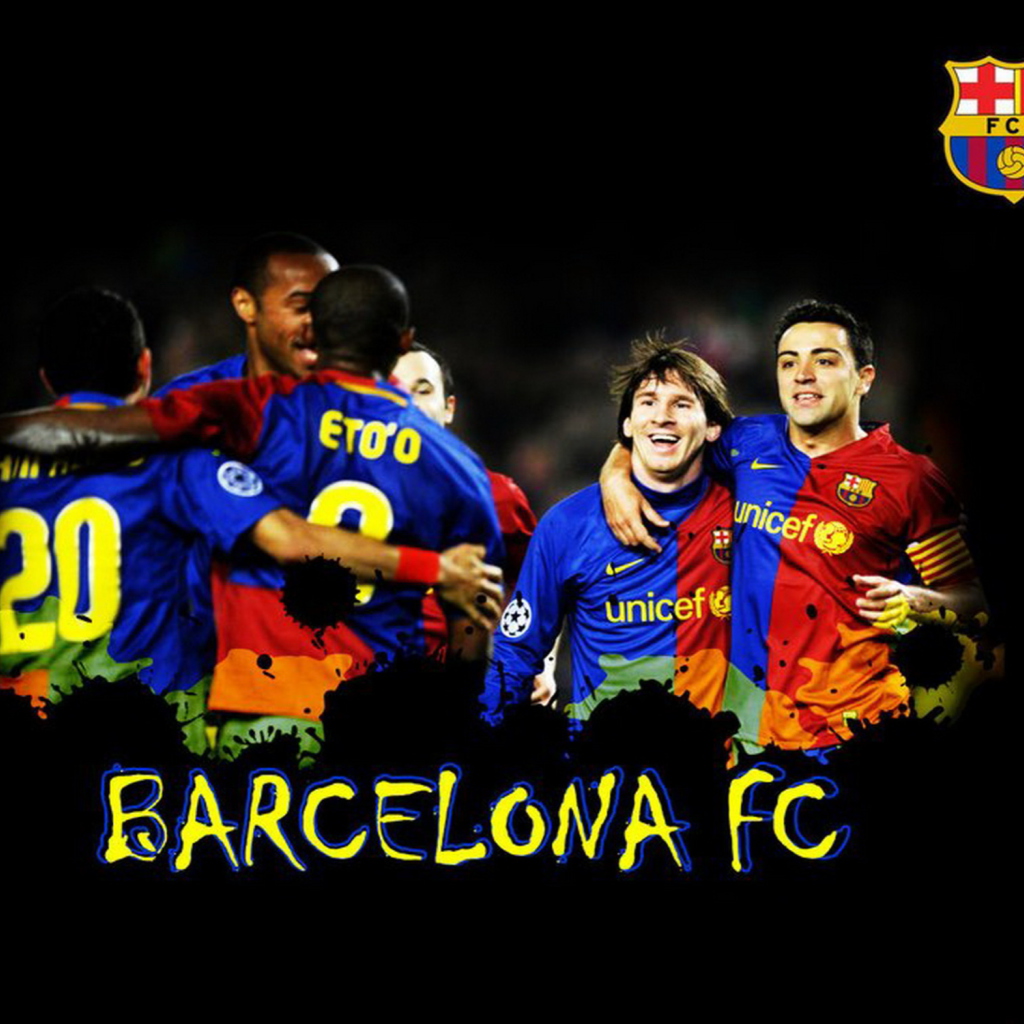 Barcelona Team wallpaper 1024x1024