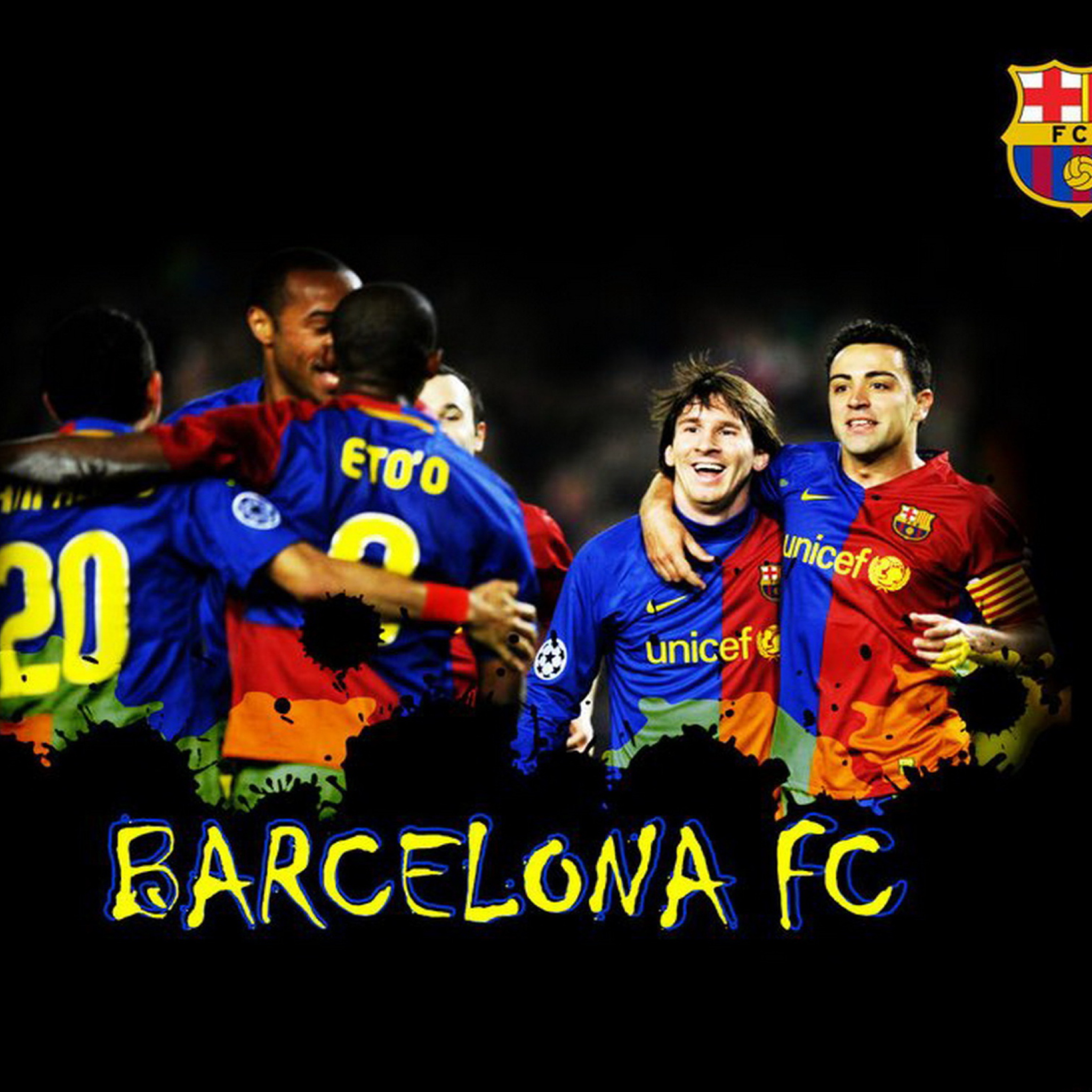 Das Barcelona Team Wallpaper 2048x2048